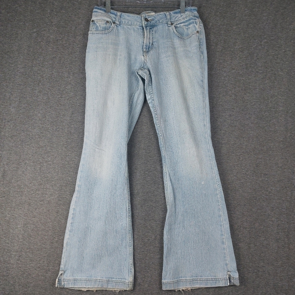MAURICES MORGAN FLARE JEANS WOMENS Y2K LIGHT WASH DENIM PANTS SIZE 7/8R